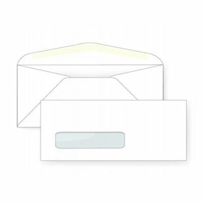 Envelopes Regular Window #10 White Business Standard 4.125 x 9.5 in. 1 box - Image 1 of 3