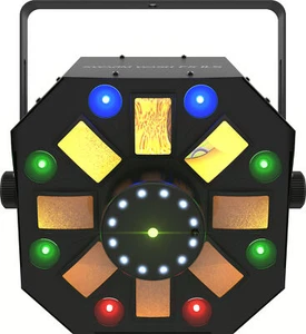 Top 4-in-1 LED Scheinwerfer mit Derby, RGB+UV-Wash, rot/grüne Laser & Stroboskop - Bild 1 von 5