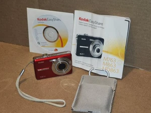 Kodak EasyShare Digital Camera M763 Red - 7.2MP 3X Optical Zoom w/Camera Bag, CD - Picture 1 of 9