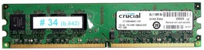 Memory 1gb 240p dimm 128mx64 ddr2 pc2-5300 ct12864aa667.i16f - Image 1 of 2