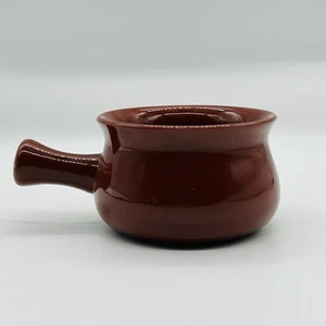 Vintage Buchase Brown Stoneware Soup/Chili Bowl With Handle 16 oz Unique Shape - Picture 1 of 8