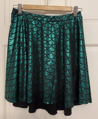 Halloween Mermaid Skirt Costume Women's Size Large/XLARGE Green Metallic - Image 1 of 4