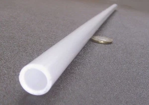 PTFE Teflon Straight Tube 5/8" OD x 1/2" ID x 1/16 Wall x 2 Foot Length - Picture 1 of 13