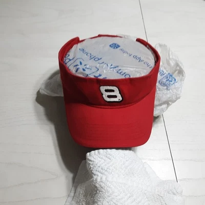 #8 Gorra Visera Dale Jr Juvenil Talla Ajustable Roja Persecución Auténtica 100% Algodón Foto 1 de 4