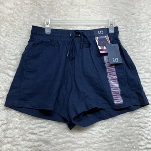 GAP Women's Lightweight & Comfortable Linen Shorts (Midnight, Navy Blue Small) - Picture 1 of 15