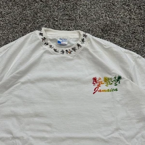 Vintage Jamaica Graphic T-Shirt Signature Series Mens XXL Reggae Embroidered - Picture 1 of 4