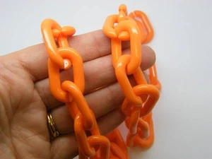 1 Meter orange acrylic quick link chain FS - Picture 1 of 1