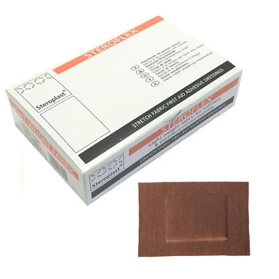 1 Box of Steroplast Steroflex Stretchy Flexible Adhesive Large 7.5x5cm Plasters