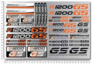 R1200GS adventure motorrad motorcycle decals gsa 35 stickers bmw r1200 GS orange - Picture 1 of 9