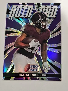 2022 Leaf Pro Set Isaiah Spiller Purple Goin' Pro GP-IS1 - Picture 1 of 2