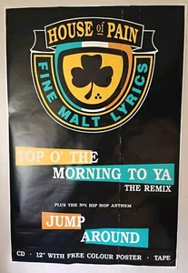 Raro poster vintage House Of Pain 40"x60" Subway promo fine malt testo Jump Around - Foto 1 di 11