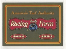 1993 Daily Racing Form Horse Star Cards Promo - #4 - 100 Years of Racing