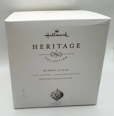 Hallmark Keepsake Heritage Paisley Floral Glass Blown Ornament 2017 - Image 1 of 4