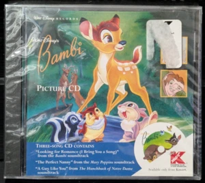 New Walt Disney's Bambi Picture CD Songs K-Mart Exclusive 1996 Mary Poppins - Picture 1 of 2
