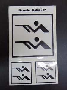 Sport Aufkleber Piktogramm Schießsport Fanaufkleber für Fans Sportschütze Gewehr - Bild 1 von 1