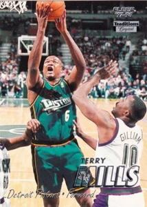 1997-98 Fleer Traditions CRYSTAL Terry Mills #110 - Detroit Pistons - Picture 1 of 2