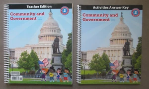 BJU Community and Government 4th Edition 2-pc. SET - Teacher Ed. & Answer Key - Foto 1 di 7