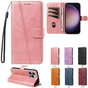 For iPhone 16 Pro Max 15 14 13 12 7 Magnetic Leather Flip Stand Card Wallet Case - Picture 1 of 78