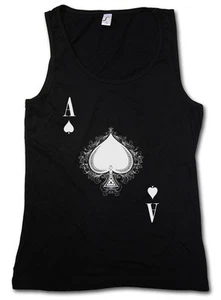 ACE OF SPADES IV TANK TOP VEST - Spade Ace Poker Card Casino 21 Royal Flush Pik - Bild 1 von 1