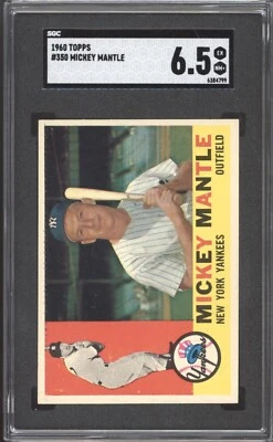 1960 Topps Mickey Mantle #350 New York Yankees SGC 6.5 Beauty - Image 1 of 2