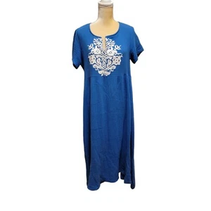 MISSLOOK WOMEN'S BLUE Modest Summer DRESS SIZE M T09 - Picture 1 of 5