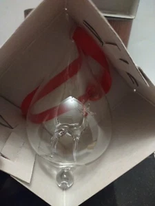 Vintage Unique Inner Reindeer Hand Blown ArtGlass Christmas Ornaments  Beautiful - Picture 1 of 16