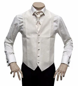 Herren Hochzeitsweste 3-teilig Gr.52 Ivory Creme - Bild 1 von 6