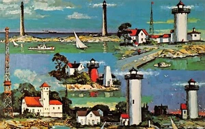 # K812 CAPE ANN, MA. POSTKARTE, KAP ANN LICHTHÄUSER - Bild 1 von 2