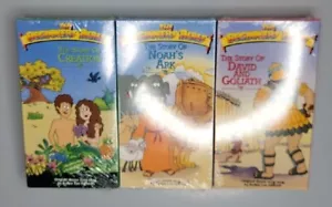 Vtg 1995 The Beginners Bible VHS Story of Creation, David & Goliath, Noah's Ark - Picture 1 of 2