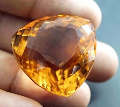 Piedra preciosa suelta topacio coralino corte billón 112,25 quilates brasileño natural certificado EGL Foto 1 de 4