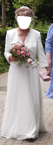 Hochzeitskleid mit passender Jacke, gebraucht - Grösse M ( kostenloser Versand ) - Bild 1 von 22