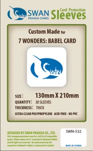 30 Swan Panasia ‘7 Wonders: Babel’ Board Game Card Sleeves 130 x 210mm SWN-532 - Picture 1 of 3