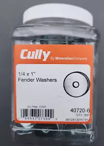 (350/Jar) Cully 40720-6 1/4 X 1" Fender Washers Zinc Plated - Picture 1 of 1