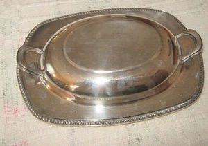 Antique MULHOLLAND EPNS 1002 2-pc Serving Dish - Picture 1 of 11