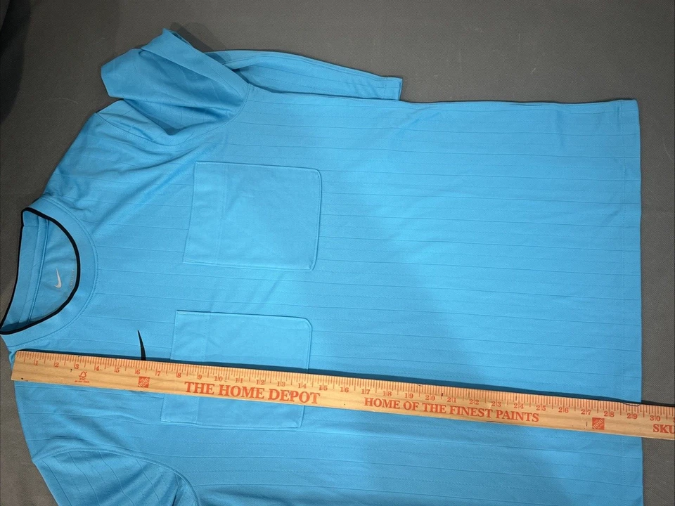 Nike Dri-FIT Football/Soccer Referee Jersey Mens Large Teal Blue DH8027-447