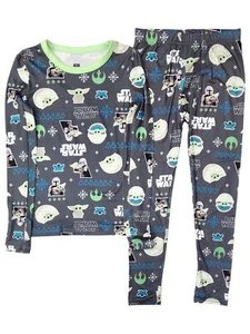 Climate Right Boys Gray Yoda Mandalorian Thermal Underwear Long Johns - Picture 1 of 1