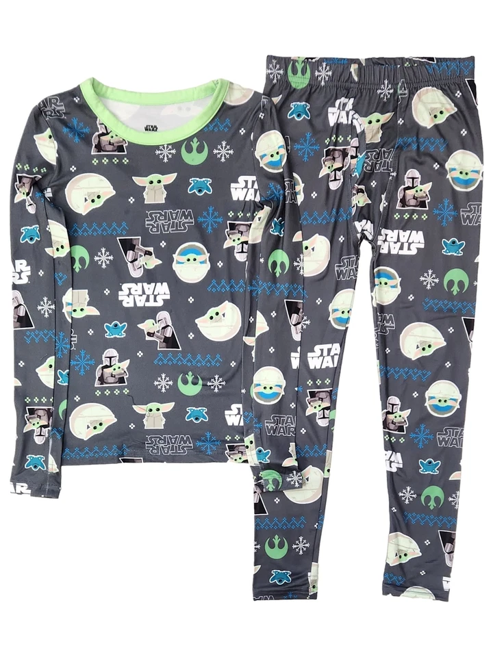 Climate Right Niños Gris Yoda Mandalorian Ropa Interior Térmica Long Johns Foto 1 de 1