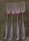Set of 4 WALLACE SUMMERSET FROST Plain Back 18/10 Stainless Steel DINNER FORKS