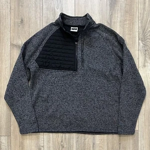 NRA Men’s 1/4 Zip Fleece Pullover Sweater Large Dark Gray - Picture 1 of 11