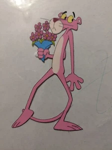 PINK PANTHER VINTAGE ORIGINAL PRODUCTION FRELENG ANIMATED 1CEL+NO DRAWING 11x13" - Picture 1 of 1