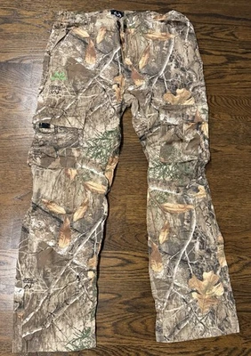 Calça de caça Realtree Edge pequena 28 30 bolso de carga lateral camuflagem - Imagem 1 de 4