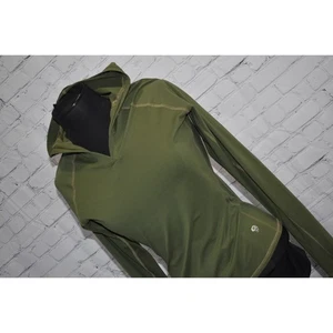 Mountain Hardwear Shirt Hoodie Womens Size Medium Polyester Blend Stretch Green - Picture 1 of 8