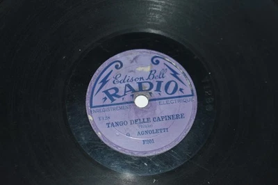 78 Tours Rpm - EDISON BELL - G. Agnoletti - Tango delle capinere/Oceano - F201 - Photo 1/4