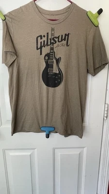 Camiseta de guitarra Gibson "Les Paul" para hombre, XL para hombre, algodón, cuello redondo T. Foto 1 de 4