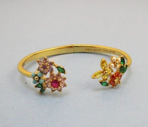 Kate Spade Bloom Blume offenes Armband goldfarben - Bild 1 von 6