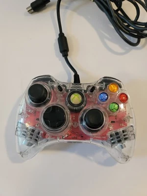 Microsoft Xbox 360 Clear PDP Afterglow Wired Controller Model PL-3602 - Image 1 of 4