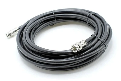 HD SDI Cable | Black Coaxial BNC Male to Male 25ft | 75 Ohm 3Gbps - Image 1 of 4