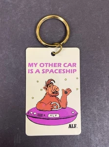 Llavero vintage ALF My Other Car Is A Spaceship 1987 Russ Alien retro años 80 - Imagen 1 de 4