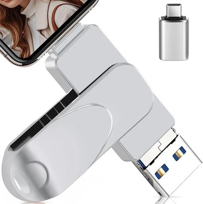 3-in-1 USB Stick 256gb mit USB-C Adapter Speicherstick für Phone/Android/Tablet - Bild 1 von 4