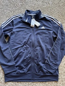 Adidas Herren Essentials Warm-Up 3-Streifen Trainingsjacke Large Blau - Bild 1 von 3
